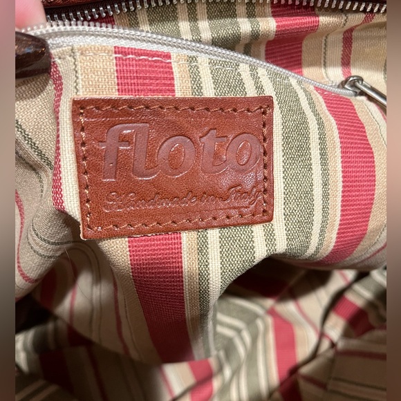 FLOTO Brown Woven Leather Tote VGC RARE! Hand Made in Italy 🇮🇹 - Picture 11 of 13